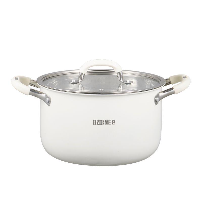 赫巴兹 304食品级不锈钢陶钢家用蒸锅专用加厚蒸煮炖汤锅燃电通用